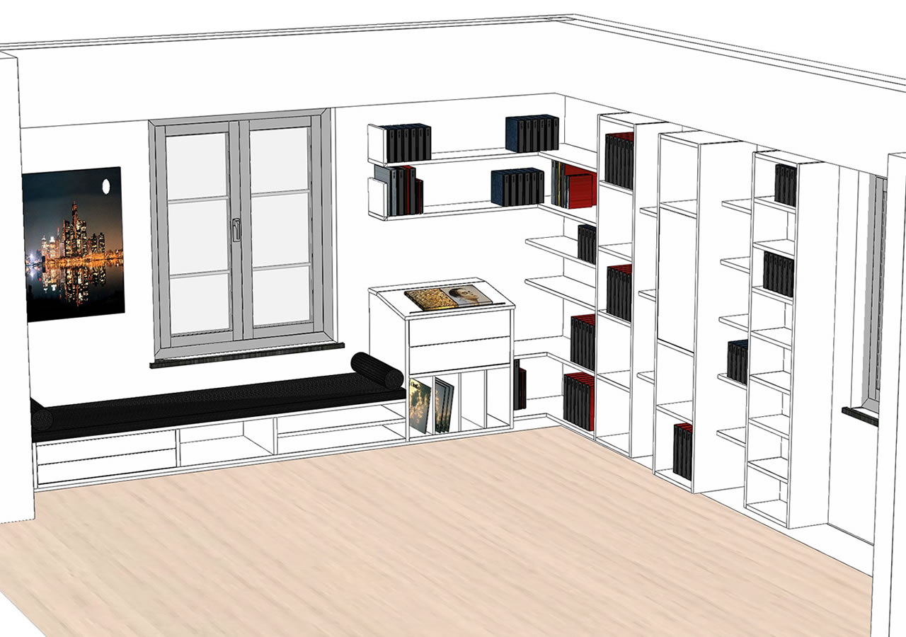 Planung Lesezimmer
